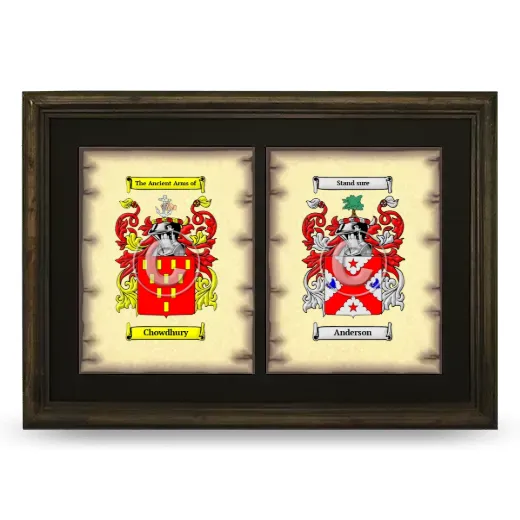 Double Coat of Arms Framed - Brown