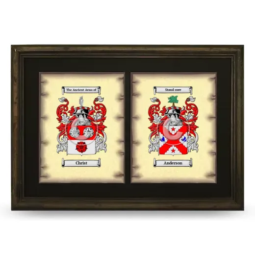 Double Coat of Arms Framed - Brown