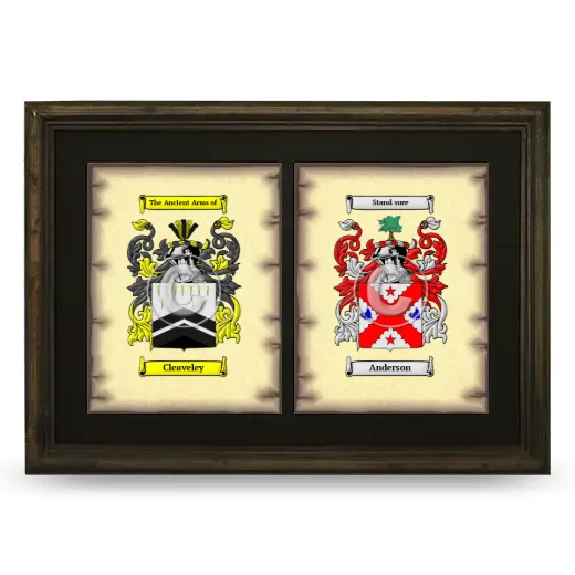 Double Coat of Arms Framed - Brown