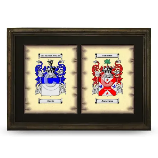 Double Coat of Arms Framed - Brown
