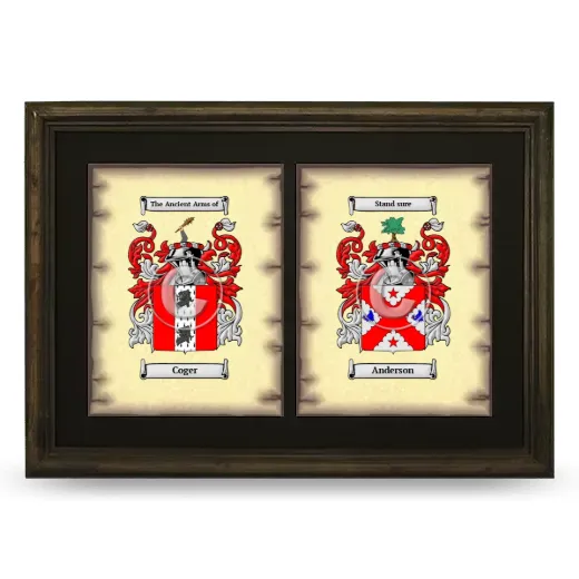 Double Coat of Arms Framed - Brown