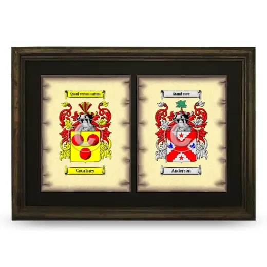 Double Coat of Arms Framed - Brown