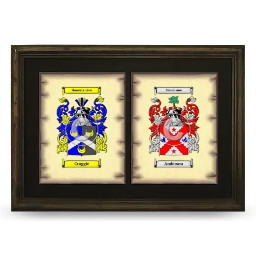 Double Coat of Arms Framed - Brown