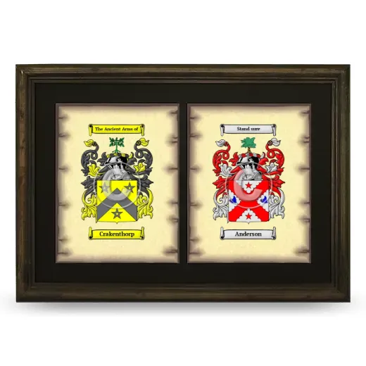 Double Coat of Arms Framed - Brown