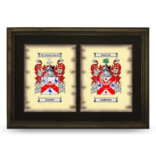 Double Coat of Arms Framed - Brown