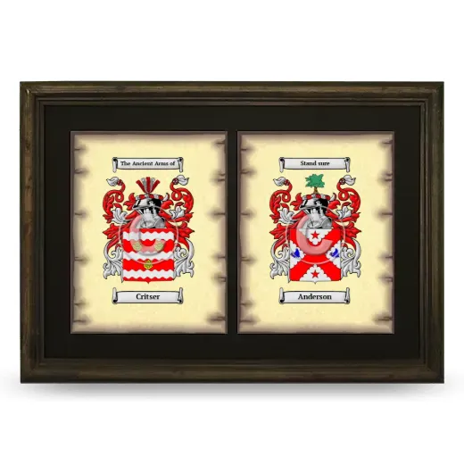 Double Coat of Arms Framed - Brown