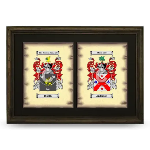Double Coat of Arms Framed - Brown