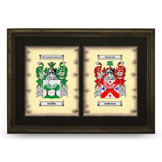 Double Coat of Arms Framed - Brown
