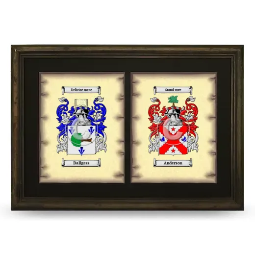 Double Coat of Arms Framed - Brown