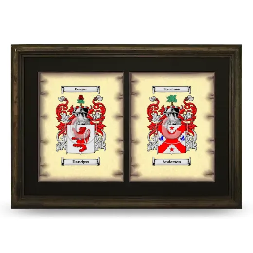 Double Coat of Arms Framed - Brown