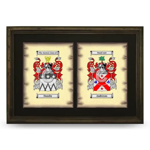 Double Coat of Arms Framed - Brown