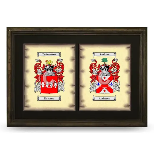 Double Coat of Arms Framed - Brown