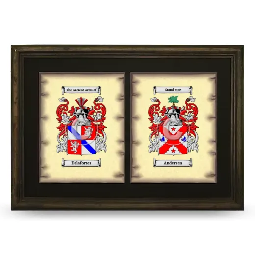 Double Coat of Arms Framed - Brown