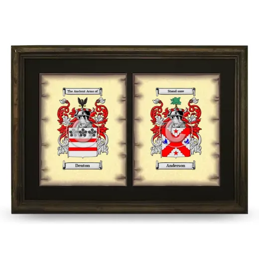 Double Coat of Arms Framed - Brown