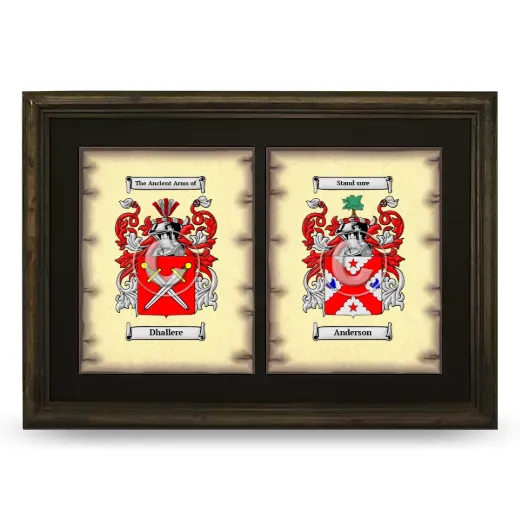 Double Coat of Arms Framed - Brown