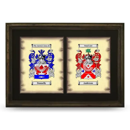 Double Coat of Arms Framed - Brown