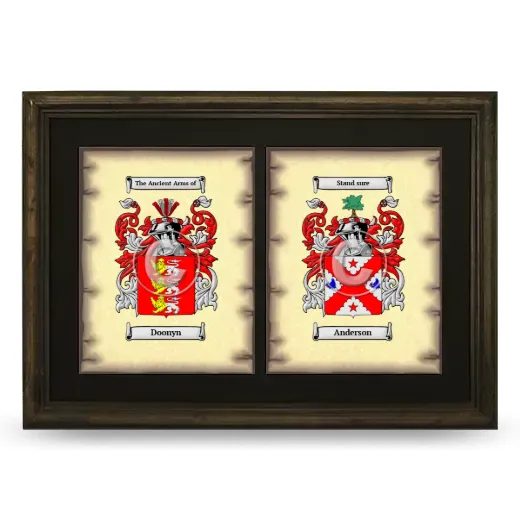 Double Coat of Arms Framed - Brown