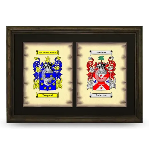 Double Coat of Arms Framed - Brown