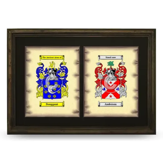 Double Coat of Arms Framed - Brown