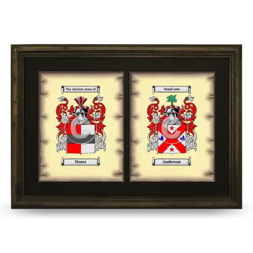 Double Coat of Arms Framed - Brown
