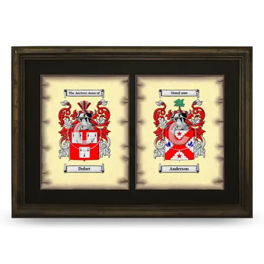 Double Coat of Arms Framed - Brown
