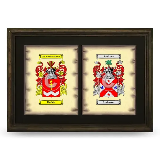 Double Coat of Arms Framed - Brown