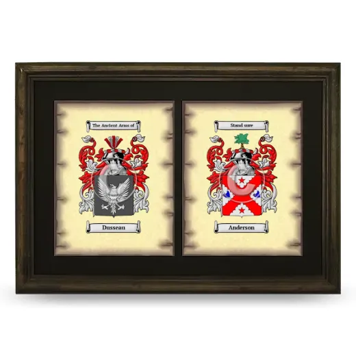 Double Coat of Arms Framed - Brown