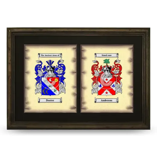 Double Coat of Arms Framed - Brown