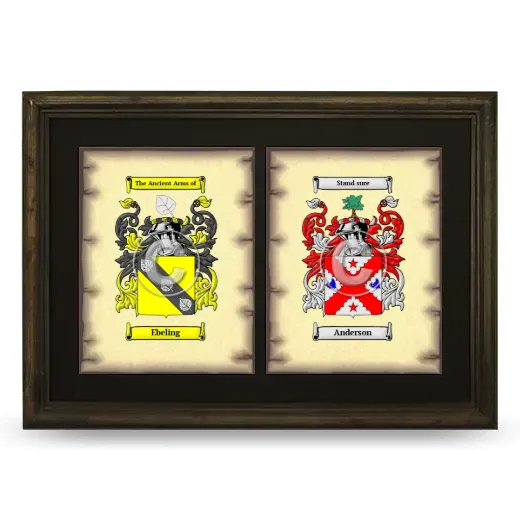 Double Coat of Arms Framed - Brown