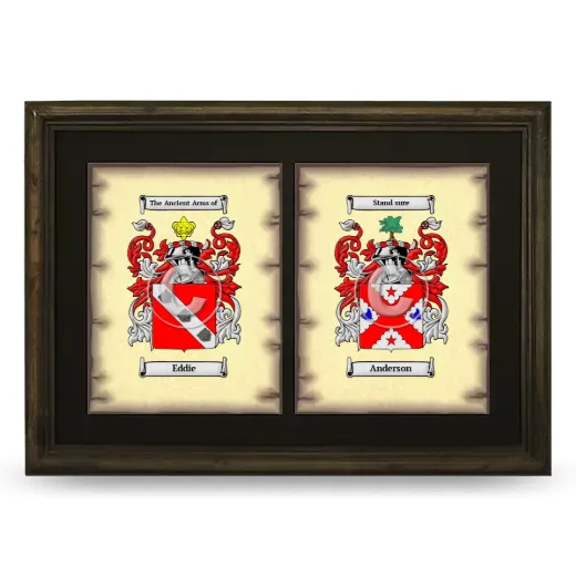 Double Coat of Arms Framed - Brown