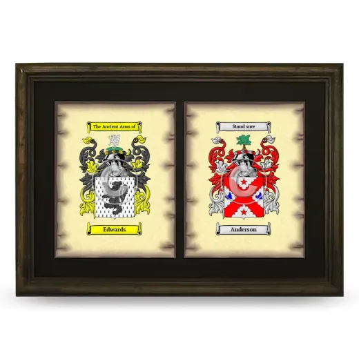 Double Coat of Arms Framed - Brown
