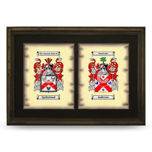 Double Coat of Arms Framed - Brown