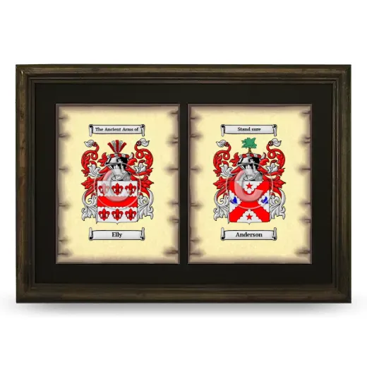 Double Coat of Arms Framed - Brown