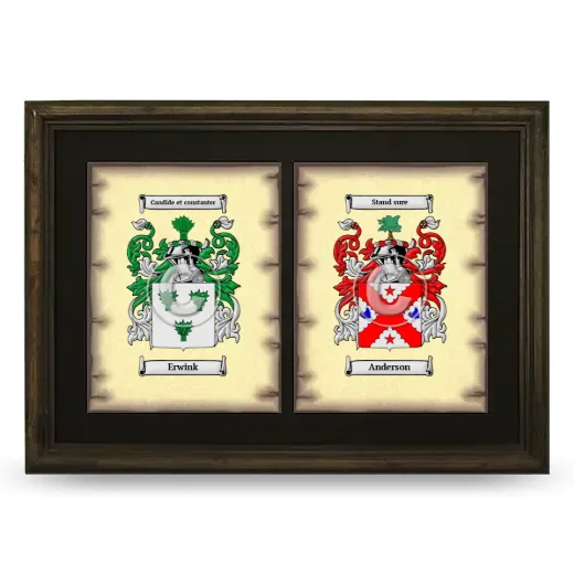 Double Coat of Arms Framed - Brown