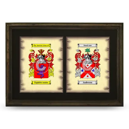 Double Coat of Arms Framed - Brown