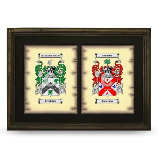 Double Coat of Arms Framed - Brown