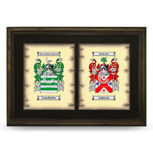 Double Coat of Arms Framed - Brown
