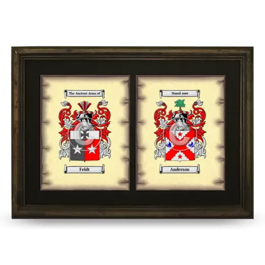 Double Coat of Arms Framed - Brown
