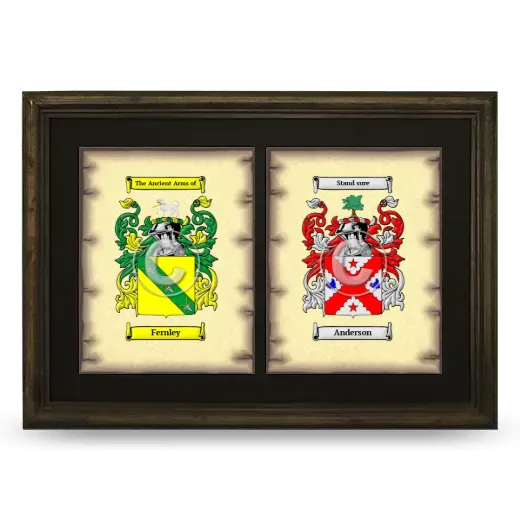 Double Coat of Arms Framed - Brown