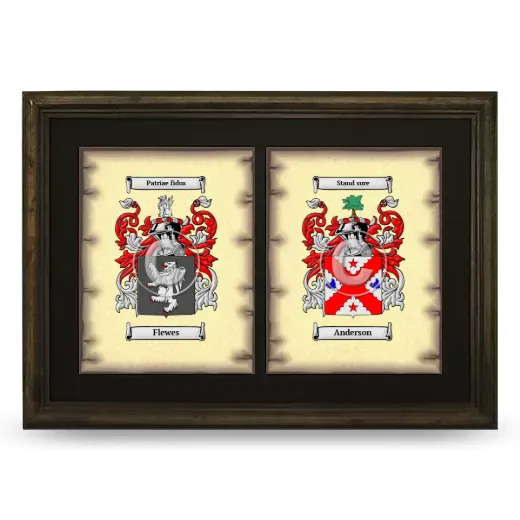 Double Coat of Arms Framed - Brown