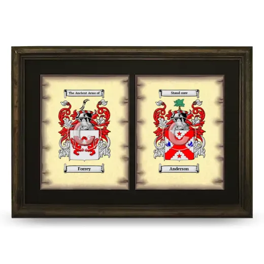 Double Coat of Arms Framed - Brown