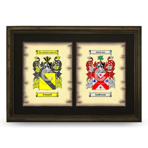 Double Coat of Arms Framed - Brown
