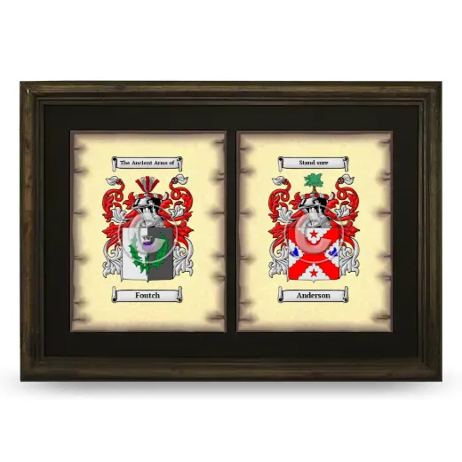 Double Coat of Arms Framed - Brown