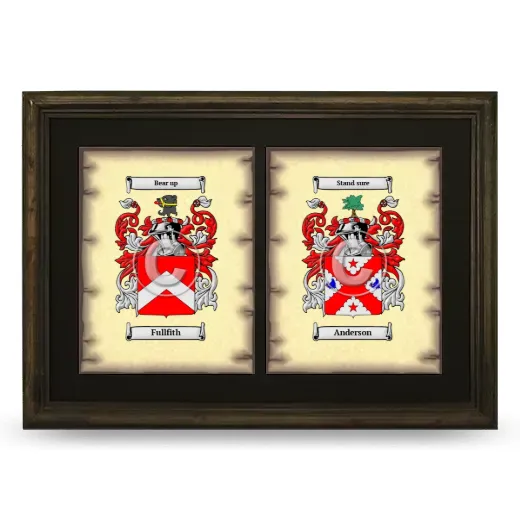 Double Coat of Arms Framed - Brown