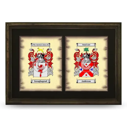 Double Coat of Arms Framed - Brown