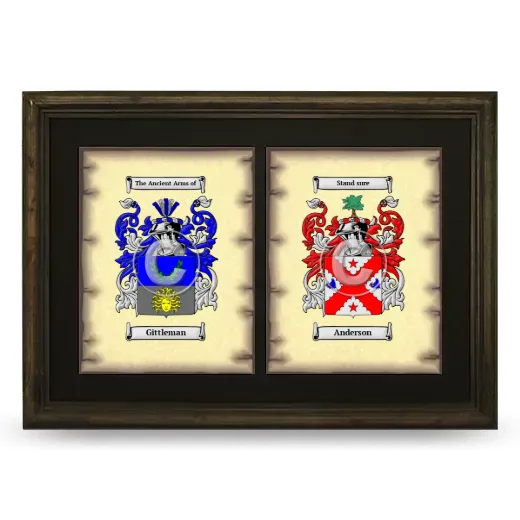 Double Coat of Arms Framed - Brown