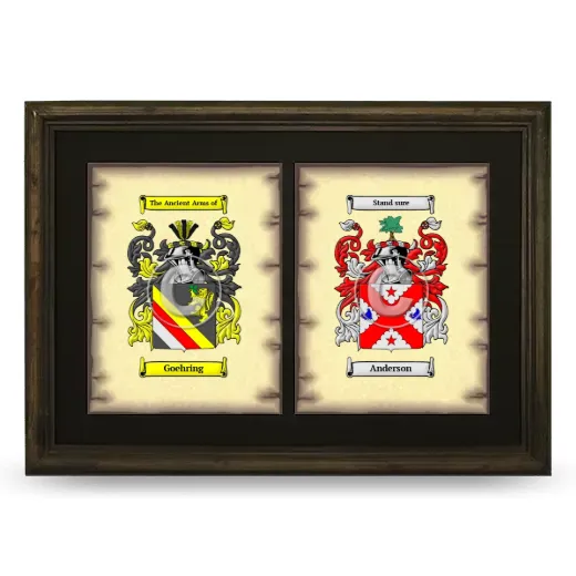 Double Coat of Arms Framed - Brown