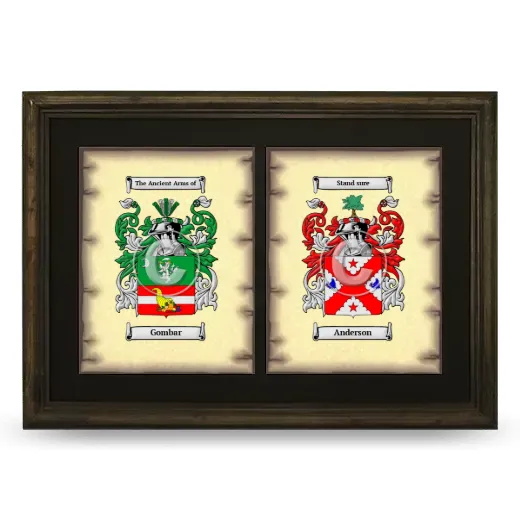 Double Coat of Arms Framed - Brown