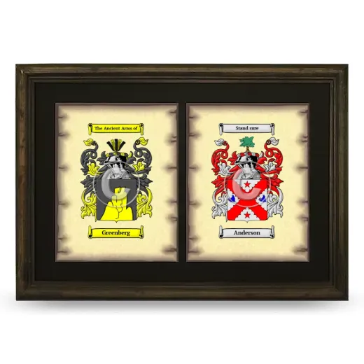 Double Coat of Arms Framed - Brown