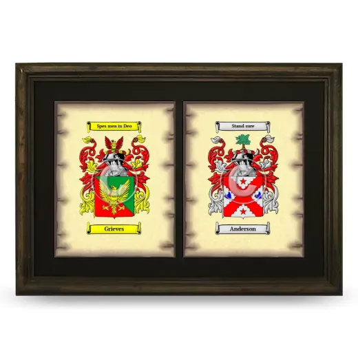Double Coat of Arms Framed - Brown